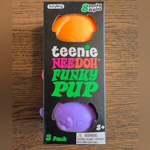 Teenie NeeDoh Funky Pup Set of 3- Viral Fidget Toy Squish Ball Sensory Toy